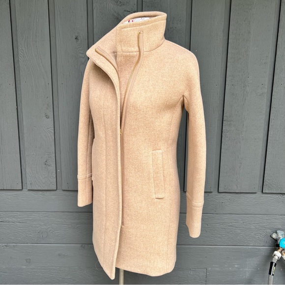 J. Crew Jackets & Blazers - J.Crew Stadium Cloth Pea Coat, by Nello Gori, Light Camel/Sandstone, like NWOT
